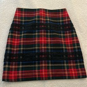 J. Crew Holiday Tartan Plaid Skirt Size 8 Tall